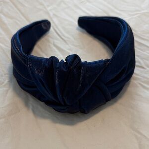 Elegant Navy Blue Knotted Headband